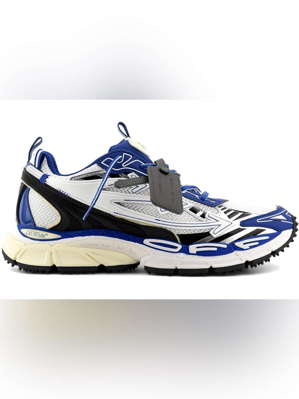 Off-White White, Blue & Black Mesh Athletic Sneaker    EU 44 ≈ US men’s 10.5